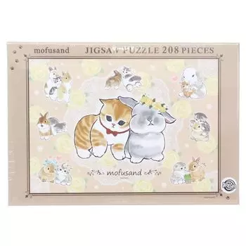 Jigsaw puzzle mofusand rabbit x cat 208 pieces (208-103)