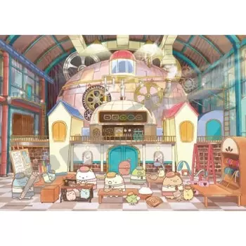 Jigsaw Puzzle Movie Sumikko Gurashi Mysterious Girl at the Tsugihagi Factory Sumikko in the Work 500 Pieces (500-555)