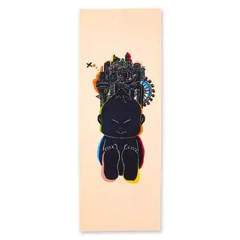 JIKAN STYLE Tenugui Hand Wind God and Thunder God 34 x 90 Ships via 03459 03460 Towel, Stylish, Printed, 100% Cotton, Billiken, Illuminate, Screen,