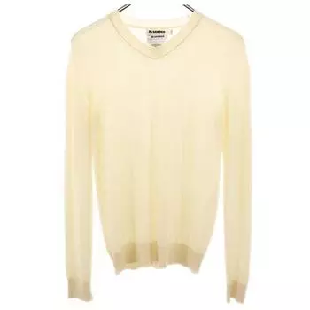 JIL SANDER Made in Italy Cashmere Blend Long sleeve V neck sweater knit Men s Used