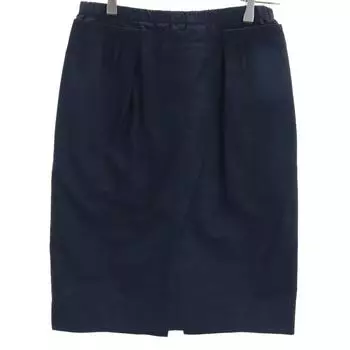 JIL SANDER made in Italy Midi length skirt 32 Navy Waist rubber Women Used