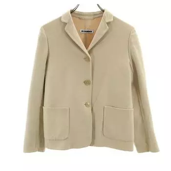 JIL SANDER Сделано в Италии 100% кашемировый блейзер 36 бежевый Пиджак Формальный Женский Б/У