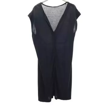 JIL SANDER сделано в Италии Без рукавов Скиппер Цвет цельное платье 32 Темно-синий Женский Б/У