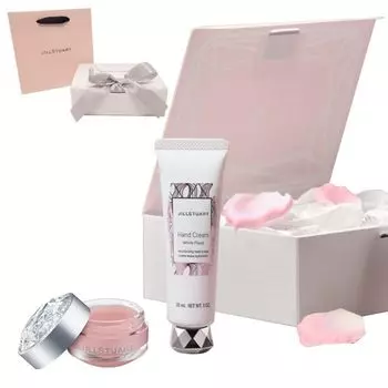 JILL STUART бальзам для губ крем для рук набор косметики подарок на день рождения подарочный шоппер включен подарочная коробка включена [подарочный набор] (Рози) & (Белый Цветочный)
