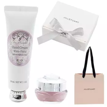 JILL STUART Белый цветочный крем для рук 30 мл Бальзам для губ 7 г Набор с подарочной коробкой День матери