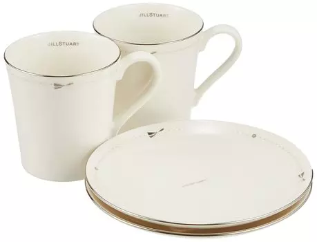 JILL STUART Набор лент для столовых приборов из 4 предметов, изготовленный в подарочной коробке, белый, узор, 2, стильный, милый, набор, Япония, 41635-33357