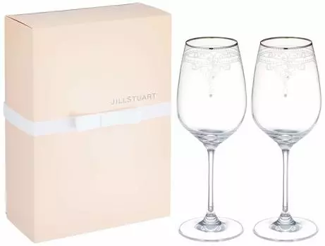 JILL STUART Пара бокалов для вина 340 мл Набор из 2 штук Сделано в Японии GW4132-63393A