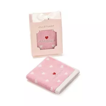 JILL STUART Petit Cool Towel Носовой платок подарочный пушистый милый сердечко хлопок розовый 25 x 25 см 58-3209080 Прибл.