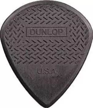 Jim Dunlop Jazz III Nyon Max Grip Pick Set of 12 Jazz 3 Max Grip Picks Carbon Fiber Gray Ash & Musent Custom Players Pick Included 471B3N-GRY-12P