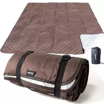 JIMENCE Leisure Толстая палатка Внутренний алюминиевый мешок для хранения 200 x 200 см Простыня, Коврик, Водонепроницаемый, Простыня, Нанесение, Включено, (коричневый)