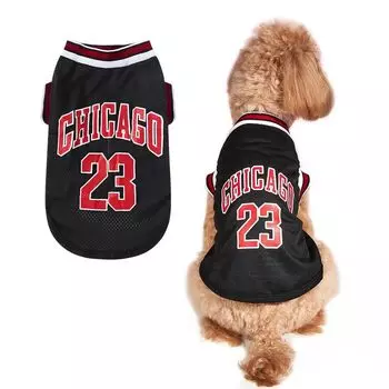 Jimjis Dog Dog Cat Pet Tank Basketball Breathable Mesh Sleeveless Dog Shedding Small and Medium Size Dog For Going Out for Dog Hair Loss Protection