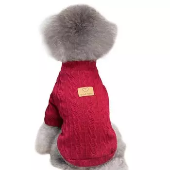 Jimjis Dog Dog Dog Knit Dog Легко для маленьких и средних размеров Одежда для холодной погоды, осень, зима, одежда, одежда, свитер, верхняя одежда, платье, собаки, собаки, чихуахуа,