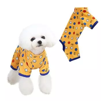 Jimjis Dog Dog Small Dog Chihuahua Одежда Одежда, комбинезоны, комбинезоны, осень, зима, весна, одежда, пижамы, собаки, одежда, одежда для дома, (Желтый, Л)