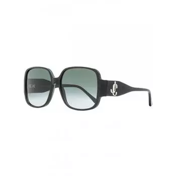 Jimmy Choo Женские квадратные солнцезащитные очки Tara/S DXF9O черные/серебристые/блестящие 59 мм