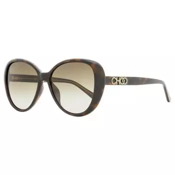 Jimmy Choo Женские овальные солнцезащитные очки Amira GS 086HA Гавана 57 мм 086ha