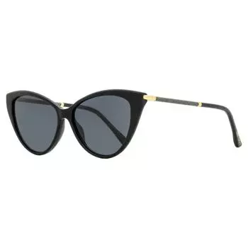 Jimmy Choo Женские солнцезащитные очки «кошачий глаз» Val 807IR Черное золото 57 мм 807ir