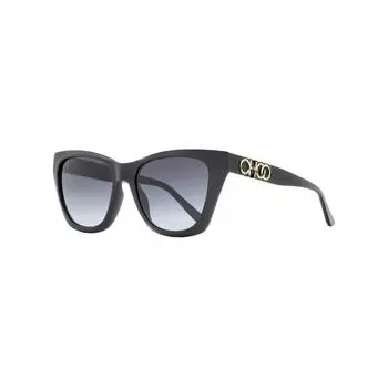 Jimmy Choo Женские солнцезащитные очки «кошачий глаз» Rikki GS 8079O Черные 55 мм 8079o