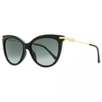 Jimmy Choo Женские солнцезащитные очки «кошачий глаз» Tinsley /G 8079O Черные/Золотые 56 мм