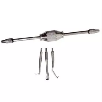 JIN GT 1 комплект, инструмент для снятия зубной коронки из нержавеющей стали, автоматический инструмент для ручного управления, инструмент для коронки с 3 наконечниками, нажмите кнопку Manual