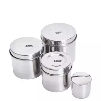 JIN GT Дезинфицирующий ящик для стоматологических инструментов Нержавеющая сталь Хлопковый цилиндр Дезинфицирующий бак Больничный спирт Дезинфекция круглая коробка 5.3cm