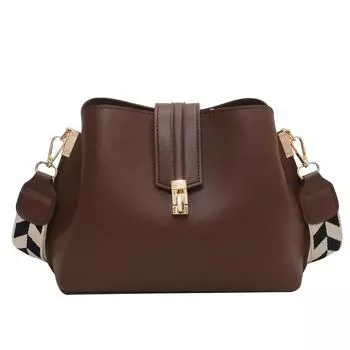 JIN YIDE Винтажная простая маленькая сумка-ведро из искусственной кожи через плечо для женщин 2023 дизайнерская модная женская роскошная черная сумка на плечо чёрный