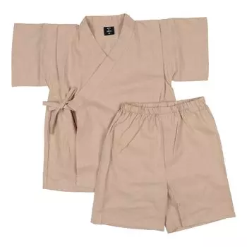 Jinbei комплект из верхней и нижней части, хлопковая пижама для детей, мальчиков и девочек 221447201 100 [Takihyo] 100% суши/бежевый