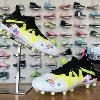 Jing new low-high-top football shoes long nails broken nails competition training shoes men s and women s adult children s sports football shoes 35