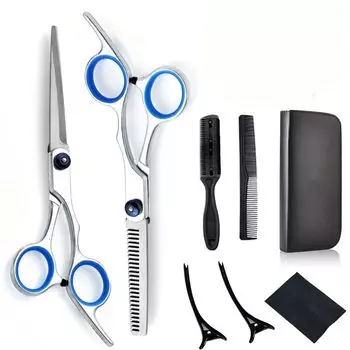 Jingelmall Haircutting Hair Stainless Suki Hair Cutting Haircutting Haircutting Haircutting Scissors Home Home Набор из 8 ножниц, Стрижка, Ножницы, Сталь,