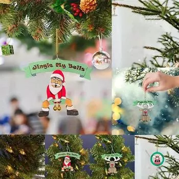 Jingle My Bells забавные рождественские украшения для дома рождественские елки подвесные украшения Санта-Клаус колокольчик кулон новогодняя вечеринка декор Material- Acrylic
