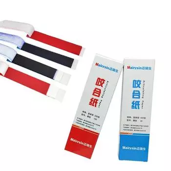 JINGT Dental 400/200 шт., артикуляционная бумага, двусторонняя оральная двусторонняя зернистость 30/100, уход за зубами, отбеливающие стоматологические материалы, инструменты Blue 400pcs 30