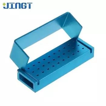 JINGT Стоматологическая автомобильная игольница Высота и низкоскоростная цветная стойка двойного назначения Высокотемпературная дезинфекция Металл 30 отверстий Bur CHINA золотистый