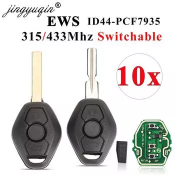 jingyuqin 10 шт. Автомобильный дистанционный ключ DIY для BMW EWS 1/3/5/7 серии X3 X5 Z3 Z4 ID44 7935 чип-передатчик бесключевого доступа HU58 HU92