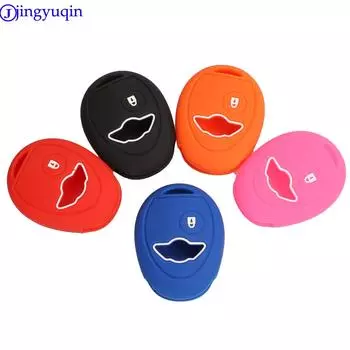 jingyuqin 1B Remote Silicone Key Case Car Styling Cover For BMW Mini Cooper R50 R53 Alarm Systems Security темно-синий