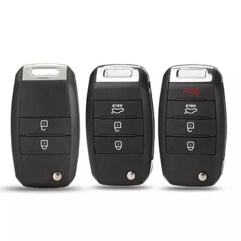 jingyuqin 2/3/4 кнопки дистанционного складного ключа чехол чехол для KIA Carens Cerato Forte K2 K3 K5 автомобильный брелок чехол 2 Buttons