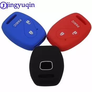 jingyuqin 2/3 Buttons Remote Car-Styling Silicone Key Cover Case For Honda FIT INSIGHT Civic Accord CR-V Ridgeline чёрный