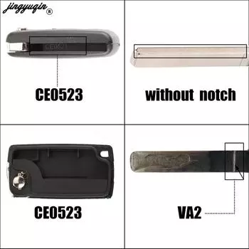 jingyuqin 2/3 кнопки для Peugeot 207 307 308 407 607 807 для Citroen C2 C3 C4 C5 C6 чехол для автоматического дистанционного ключа Va2/Hu83 CE0523 CE0536