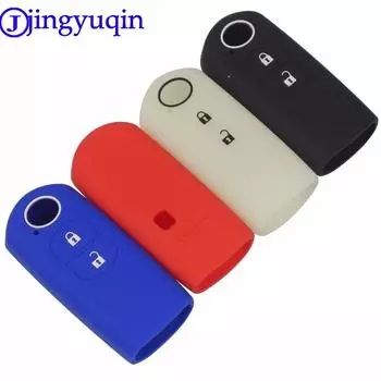jingyuqin 2 Buttons Remote Smart Key Silicone Cover Case Fob For Mazda 2 / 3/ 5/ 6 CX-3 CX-4 CX-5 CX-7 CX-9 Atenza Axela MX5 цветочные белый