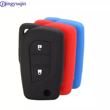 jingyuqin 2B Remote Key силиконовый чехол для Toyota Yaris Camry Corolla Prado REIZ Crown RAV4 Hilux складной Flid