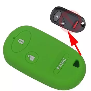 jingyuqin 3/2+1 Кнопки Силиконовый Пульт Дистанционного Управления Стайлинг Чехол для Ключа 2001-2005 Для Honda Civic Accord Insight Pilot Держатель для Ключа зелёный