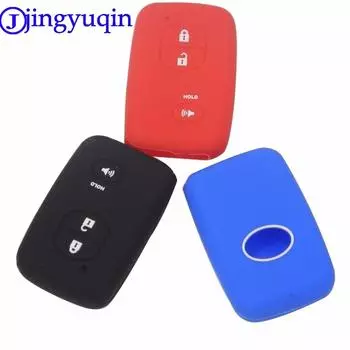 jingyuqin 3 BTNS автомобильный стайлинг силиконовый чехол для дистанционного откидного ключа автомобиля для Toyota Land Cruiser Camry Highlander Crown Prado Prius чёрный