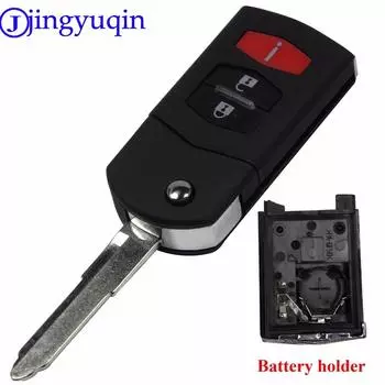 jingyuqin 3 Buttons Flip Folding Remote Key Shell Car Case Fob Cover For Mazda 3 5 6 CX5 CX7 CX9 RX8 морская ракушка