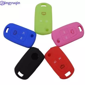jingyuqin 3 Buttons Remote Silicone Car key cover Case Fob For Opel Vauxhall Astra Vectra Corsa Signum Folding Key Case чёрный