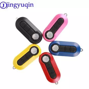 jingyuqin 3 кнопки откидной дистанционный ключ чехол корпус для Fiat 500 Panda Punto Bravo автомобильная сигнализация бесключевой доступ брелок чёрный