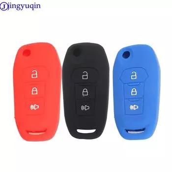 jingyuqin 3 кнопки силиконовый складной пульт дистанционного управления брелок чехол для Ford F-150 F-250 F-350 Explorer Ranger KA Fiesta Mondeo чёрный