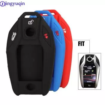 jingyuqin 3B Remote Car Key силиконовый чехол для BMW 2016 2017 7 серии дисплей стиль держатель