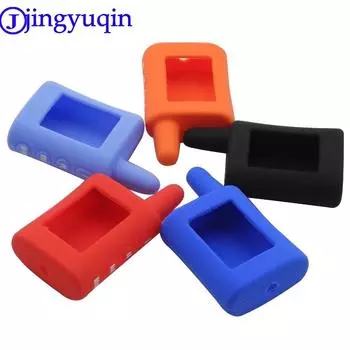 jingyuqin 4 кнопки пульта дистанционного управления для Scher-Khan Magicar A/B силиконовый чехол для ключа двухсторонняя автомобильная сигнализация двухсторонний контроллер автомобильной сигнализации брелок чёрный