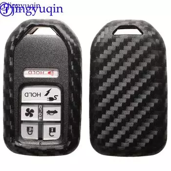 jingyuqin Carbon Silicone 2/3/4/5 Buttons Car Keyless Smart Key Fob Case Cover for Honda /Civic /Accord Pilot 2015 2016 2017 кенийский медный