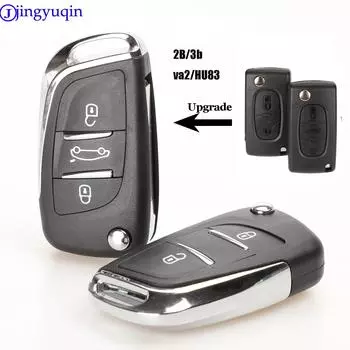 jingyuqin CE0536 Modified Flip Remote Key Shell For Peugeot 307 408 308 for Citroen C-Triomphe C-Quatre C3 C4L C5 FOR CITROEN розы вэйл