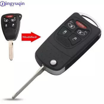 jingyuqin Keyless Entry 6 Buttons Flip складной чехол для дистанционного ключа от машины для Chrysler Town Country Dodge Grand Caravan Jeep морская ракушка