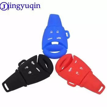 jingyuqin New 4 Buttons Silicone Car-Styling Key Case Cover Fob Shell For SAAB 9-3 9-5 93 95 Blank красный